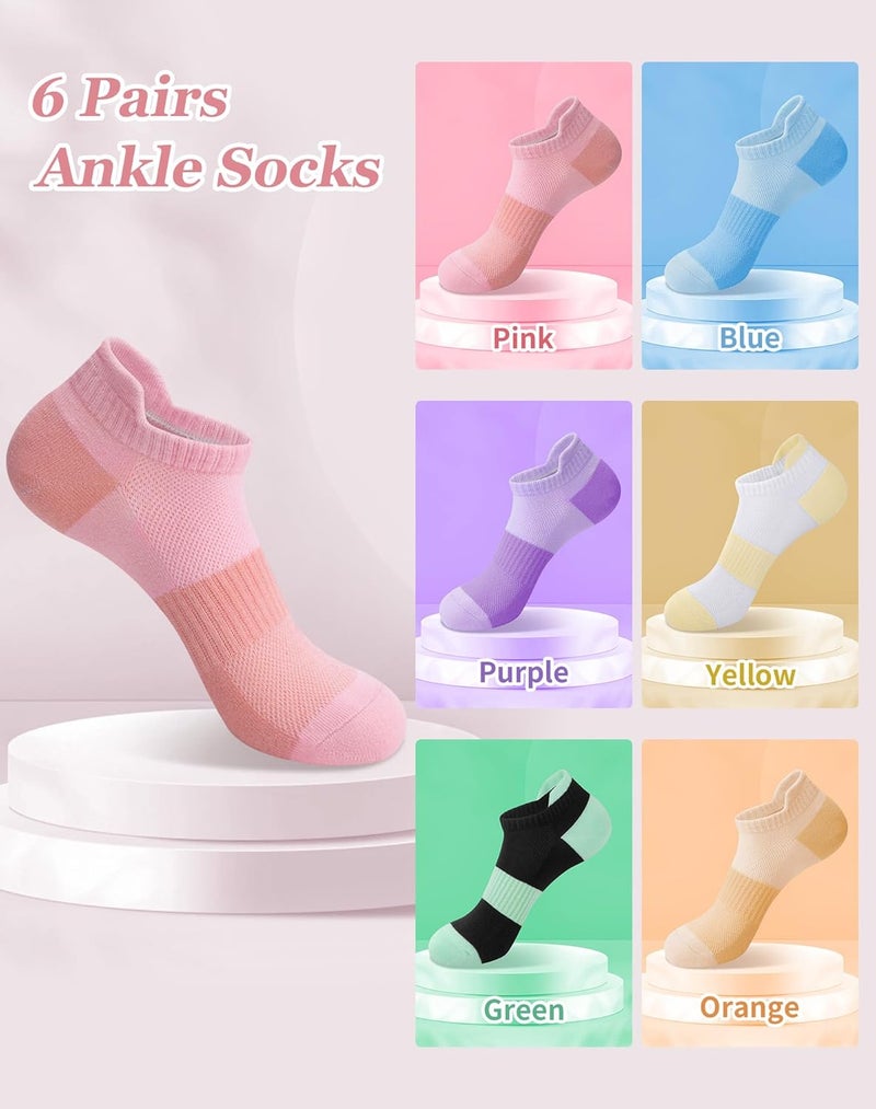 Darller 6 Pairs Ankle Socks for Women - Lightweight Low Cut No Show Casual Cotton Socks Breathable - Image 2